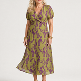 Virel | Entspanntes Blumenkleid Midi