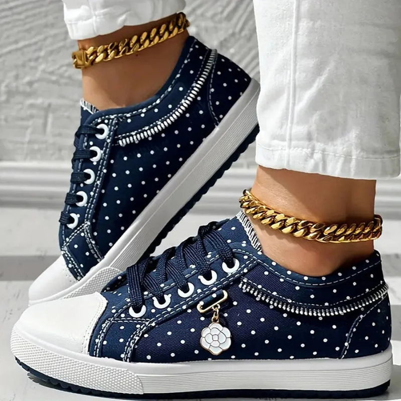 CARA | ELEGANTE DAMEN-SNEAKER MIT FLORALEN DETAILS