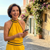 Zephyrine | Jumpsuit mit Kontrastbesatz und weit geschnittenem Bein