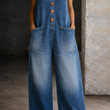 Saylor | Vintage gewaschene Denim-Latzhose