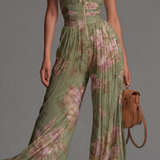 Zineb | Plissierter Floral Jumpsuit
