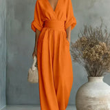 Alessia | Eleganter Jumpsuit mit V-Ausschnitt und Hoher Taille