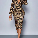 Francine™ Elegantes Leopardenkleid