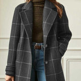 Gerhild | Retro Revers Karo Mantel