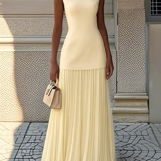 Shania™ Falten Maxi-Kleid