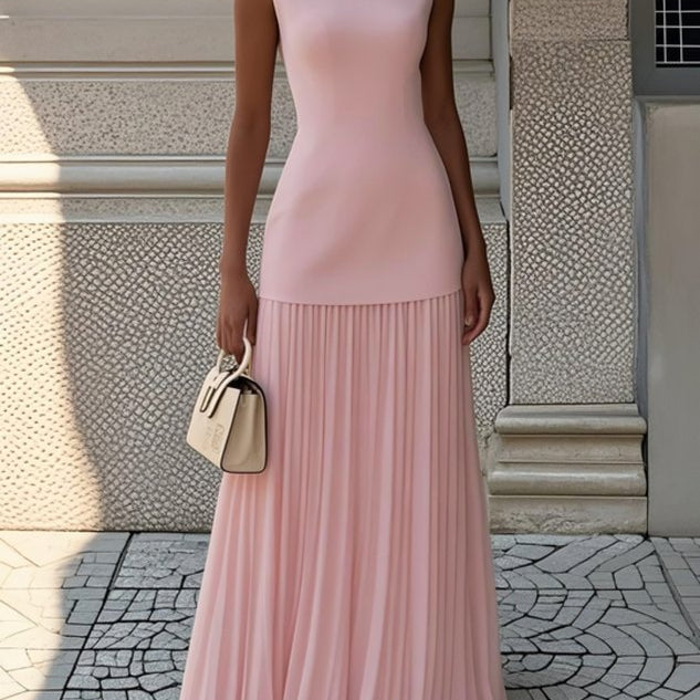 Shania™ Falten Maxi-Kleid