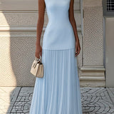 Shania™ Falten Maxi-Kleid