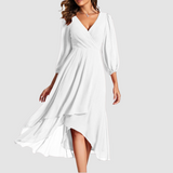 Mia™ Elegantes V-Ausschnitt Langkleid