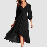 Mia™ Elegantes V-Ausschnitt Langkleid