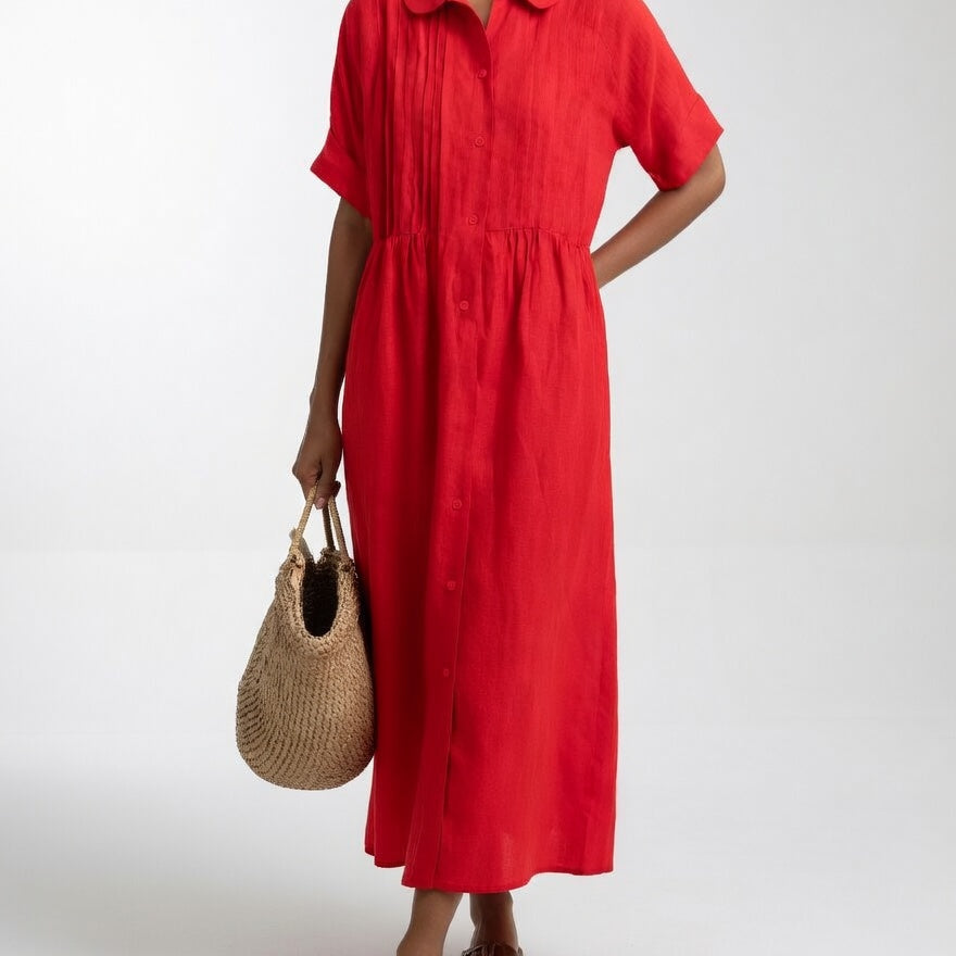 Lysandra | Fließendes Sommerhemdkleid