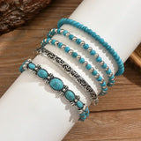 Maëlys | Raffiniertes türkisfarbenes Mehrreihiges Armband