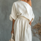 Eleonora | Elegantes Zweiteiliges Set mit Einem Schulterträger