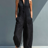 Lila ärmelloser Jumpsuit