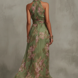 LIVIA | ELEGANTES FLORALES HALTER-MAXIKLEID