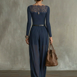 Serena Spitzen-Panel Top & Durchsichtige Weite-Hosen Set