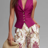 Lila Floral Print Pants Set