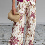 Lila Floral Print Pants Set