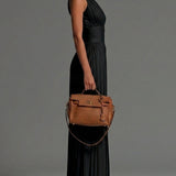 Schwarzer V-Ausschnitt Ärmelloser Reißverschluss Falten Wide-leg Jumpsuit