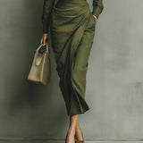 Caterina | Elegantes, figurbetontes Maxikleid