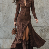 Carlotta | Langes Kleid mit Rüschen