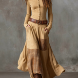 Izabella™ Wildleder-Maxi-Kleid + Kostenloser Gürtel
