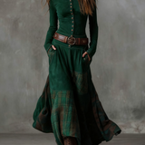 Izabella™ Wildleder-Maxi-Kleid + Kostenloser Gürtel