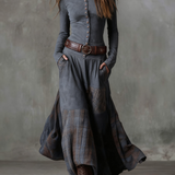 Izabella™ Wildleder-Maxi-Kleid + Kostenloser Gürtel
