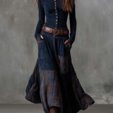 Izabella™ Wildleder-Maxi-Kleid + Kostenloser Gürtel