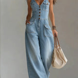 Claire | Damen V-Ausschnitt Jumpsuit