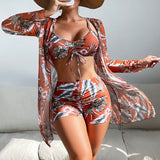Lydia | 3-teiliges Bikini-Set mit Druck