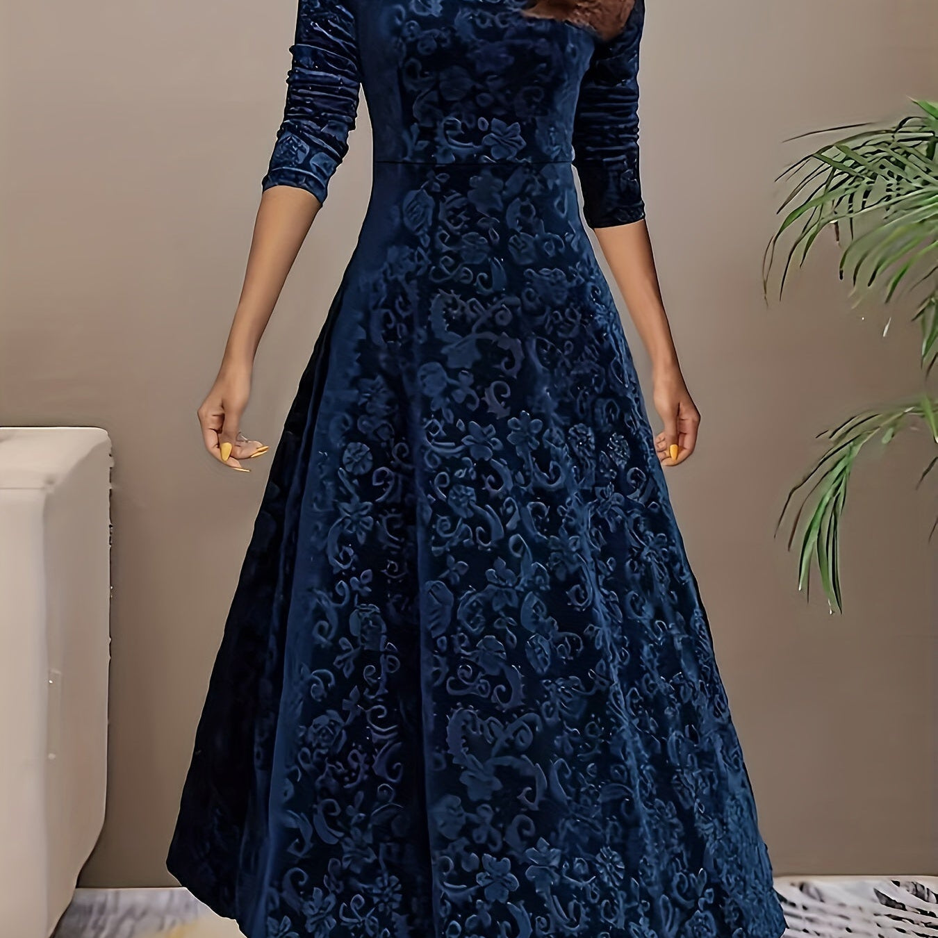 Nicola™ Elegantes Samtkleid