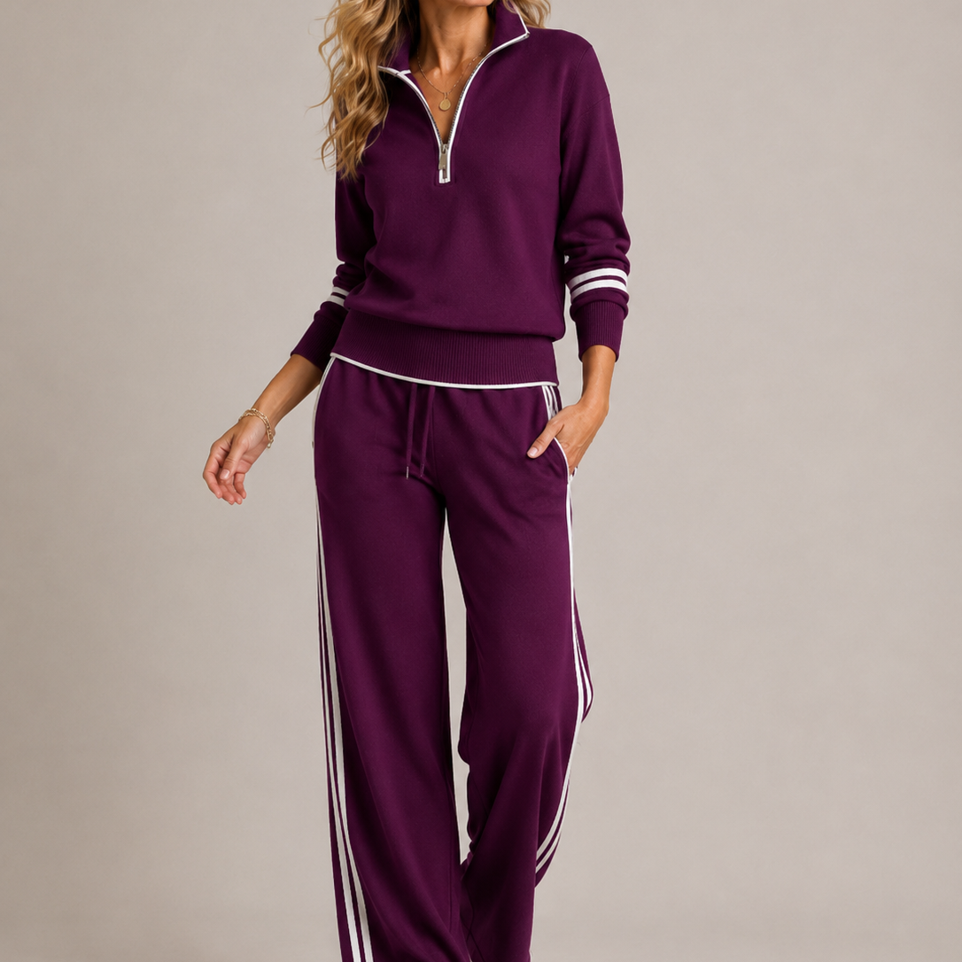 Serena - Zip Sweater Set