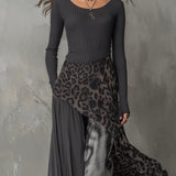 Martina | Langes Kleid mit Leopardenmuster