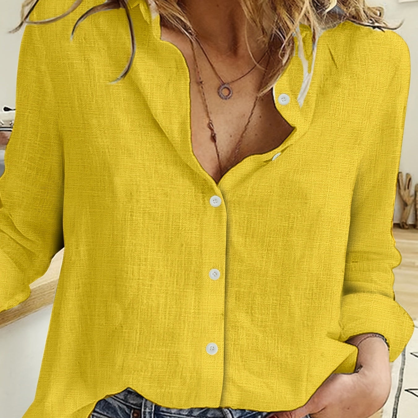 Brielle | Elegante Relaxed Button Bluse
