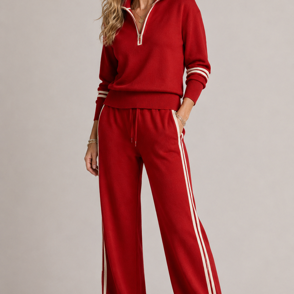Serena - Zip Sweater Set