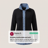 Lässige Jacke mit Denim-Details