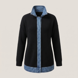Lässige Jacke mit Denim-Details