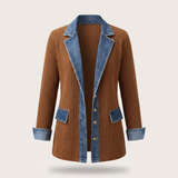 Lässige Jacke mit Denim-Details