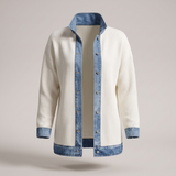 Lässige Jacke mit Denim-Details