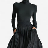 Alessia | Hochtailliertes Maxikleid