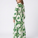Sabine | Maxikleid mit langen Ärmeln und Taillenknoten