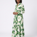 Sabine | Maxikleid mit langen Ärmeln und Taillenknoten