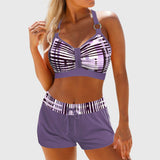 Janelle | Hochgeschnittener Bikinis mit Rippstruktur