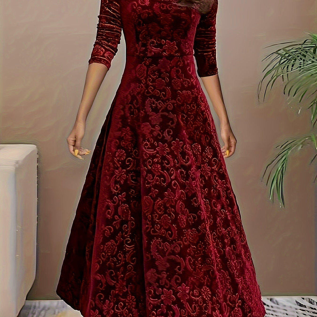 Nicola™ Elegantes Samtkleid