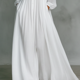 Sita | Maxi Minikleid mit Patchwork, hohem Kragen und langen Ärmeln