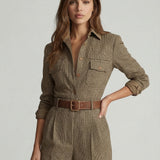 Celia | Karierter Jumpsuit mit Raffinierten Details