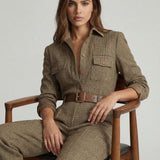 Celia | Karierter Jumpsuit mit Raffinierten Details
