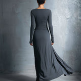 Gabriella | Langes Kleid mit seitlichem Knoten