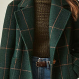 Gerhild | Retro Revers Karo Mantel