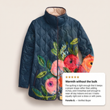 Mira | Gesteppte Jacke mit Blumenmuster